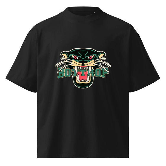 Bottrop T-Shirt mit Panther-Design (Schwarz)