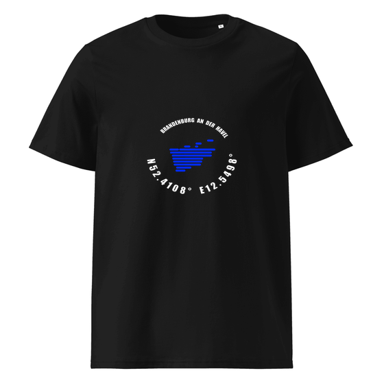 Brandenburg an der Havel T-Shirt mit Minimal Coordinates-Design (Schwarz)