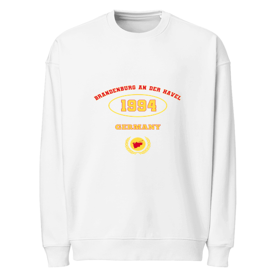 Brandenburg an der Havel Sweatshirt mit University 1994-Design (Weiß)