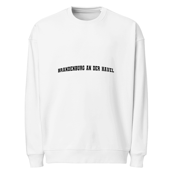 Brandenburg an der Havel Sweatshirt mit Varsity3-Design (Weiß)