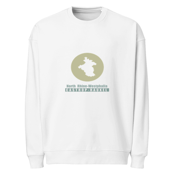 Castrop-Rauxel Sweatshirt mit Minimal Moon-Design (Weiß)