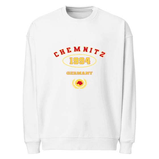 Chemnitz Sweatshirt mit University 1994-Design (Weiß)