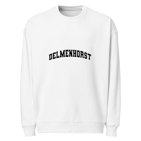 Delmenhorst Sweatshirt mit Varsity3-Design (Weiß)
