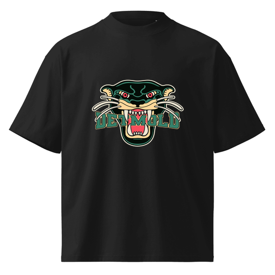 Detmold T-Shirt mit Panther-Design (Schwarz)