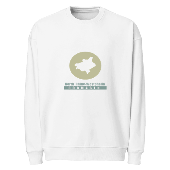 Dormagen Sweatshirt mit Minimal Moon-Design (Weiß)