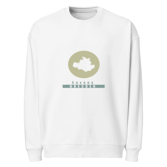 Dresden Sweatshirt mit Minimal Moon-Design (Weiß)