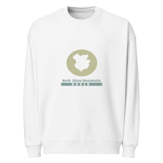 Düren Sweatshirt mit Minimal Moon-Design (Weiß)