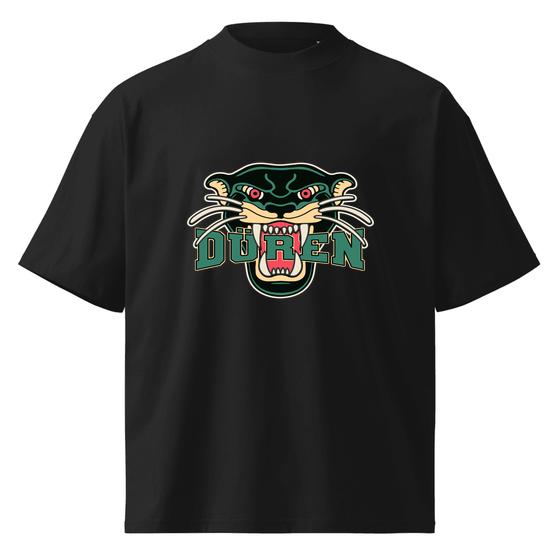 Düren T-Shirt mit Panther-Design (Schwarz)