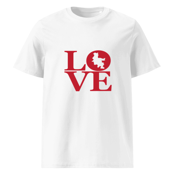 Düsseldorf T-Shirt mit Love-Design (Weiß)