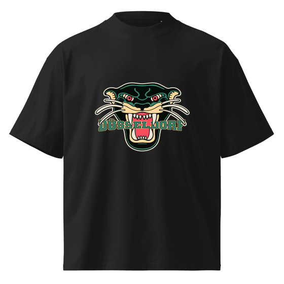 Düsseldorf T-Shirt mit Panther-Design (Schwarz)