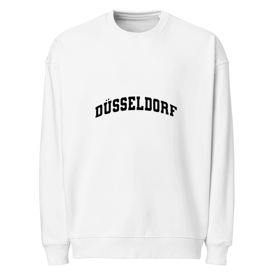 Düsseldorf Sweatshirt mit Varsity3-Design (Weiß)