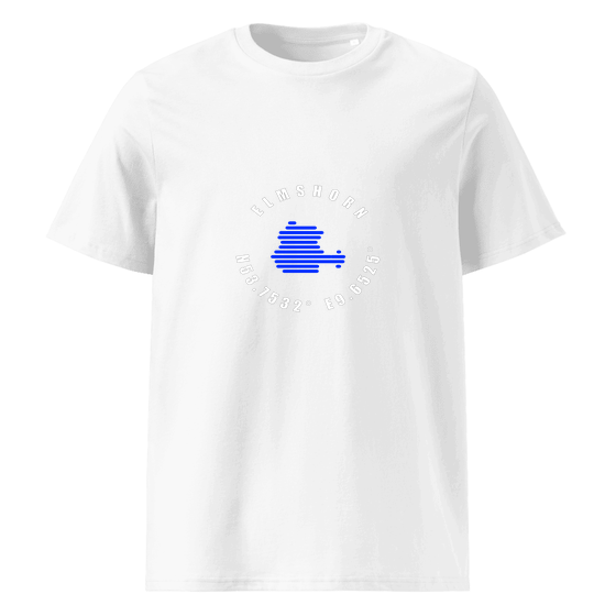 Elmshorn T-Shirt mit Minimal Coordinates-Design (Weiß)