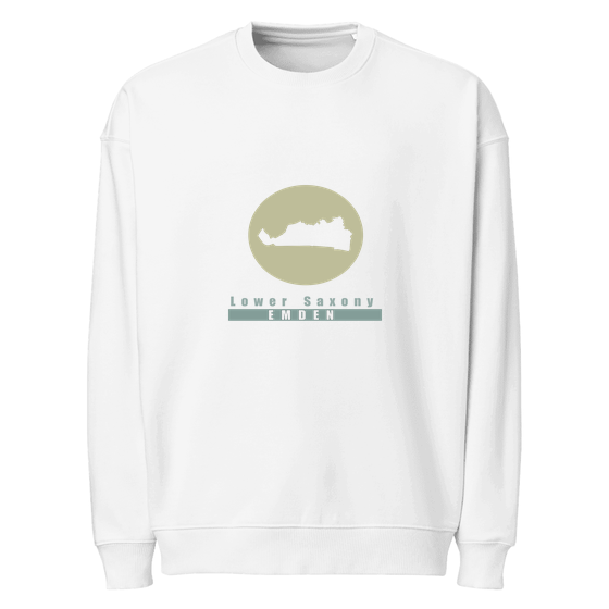 Emden Sweatshirt mit Minimal Moon-Design (Weiß)