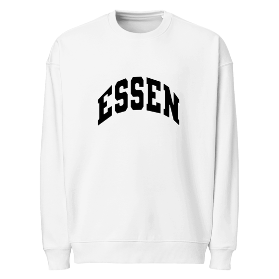 Essen Sweatshirt mit Varsity3-Design (Weiß)