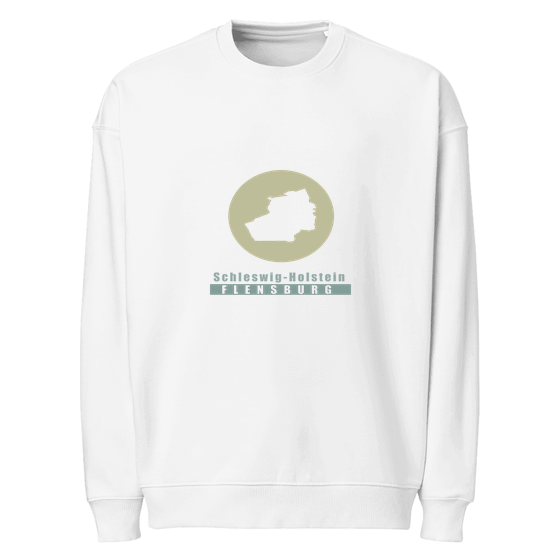 Flensburg Sweatshirt mit Minimal Moon-Design (Weiß)
