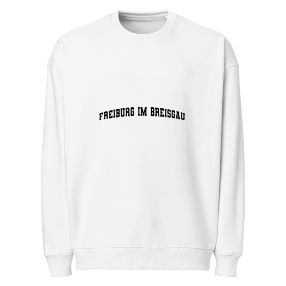 Freiburg im Breisgau Sweatshirt mit Varsity3-Design (Weiß)