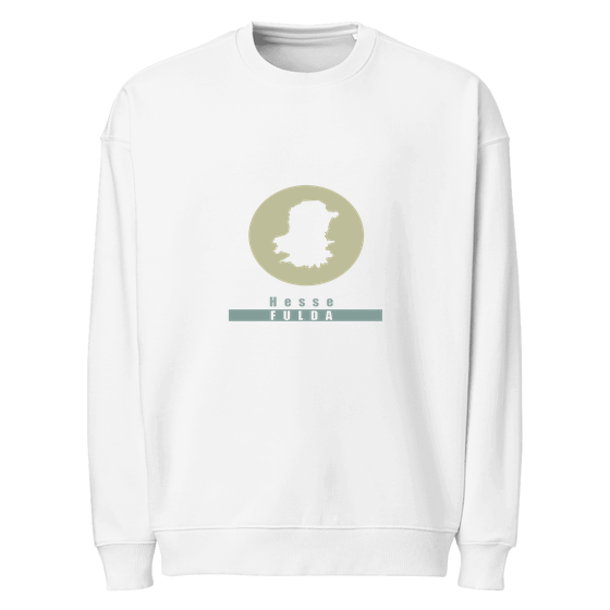Fulda Sweatshirt mit Minimal Moon-Design (Weiß)