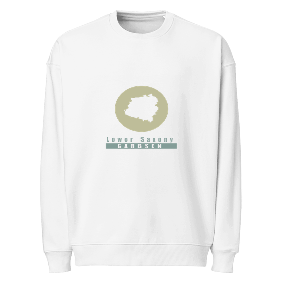 Garbsen Sweatshirt mit Minimal Moon-Design (Weiß)