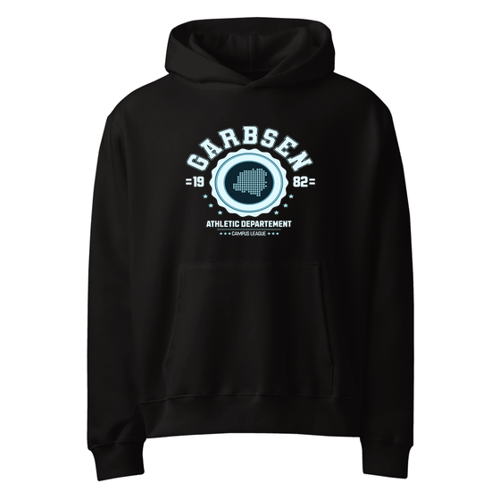 Garbsen Hoodie mit Varsity Hero-Design (Schwarz)