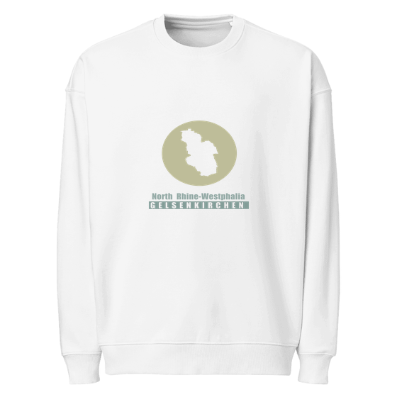 Gelsenkirchen Sweatshirt mit Minimal Moon-Design (Weiß)