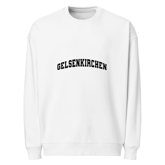 Gelsenkirchen Sweatshirt mit Varsity3-Design (Weiß)