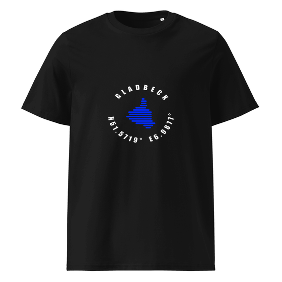Gladbeck T-Shirt mit Minimal Coordinates-Design (Schwarz)