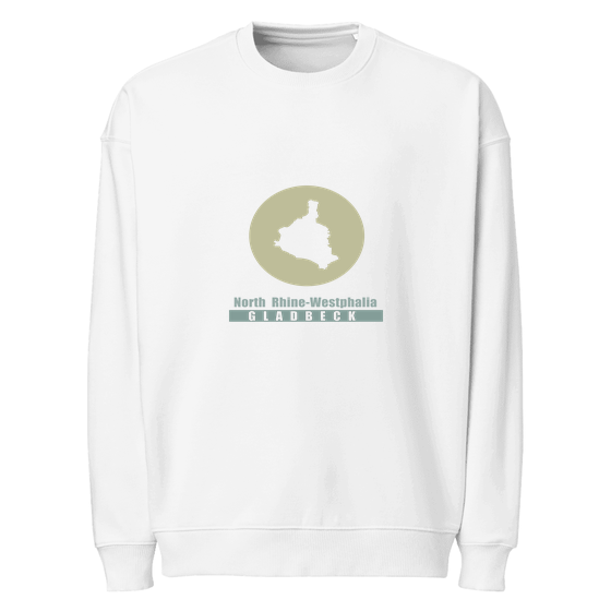 Gladbeck Sweatshirt mit Minimal Moon-Design (Weiß)