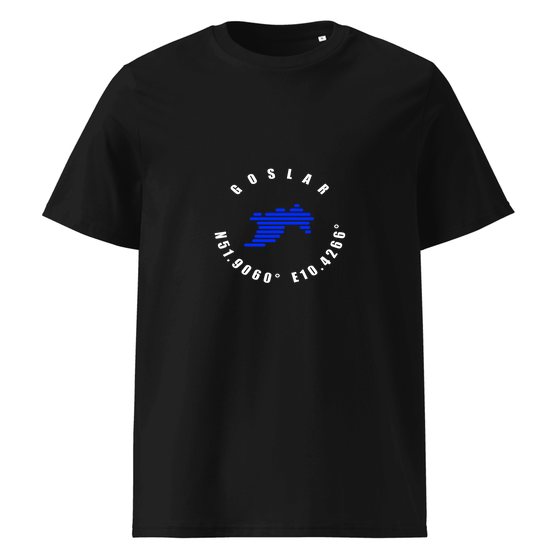 Goslar T-Shirt mit Minimal Coordinates-Design (Schwarz)