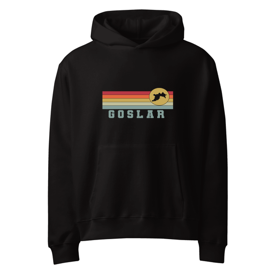 Goslar Hoodie mit Varsity Rainbow-Design (Schwarz)