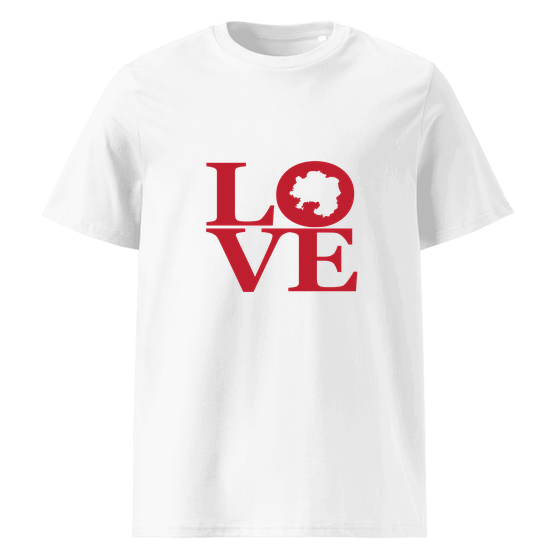Hagen T-Shirt mit Love-Design (Weiß)