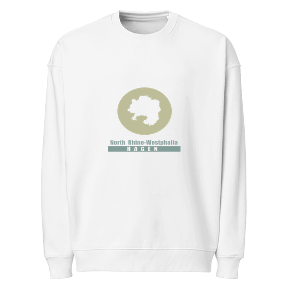 Hagen Sweatshirt mit Minimal Moon-Design (Weiß)