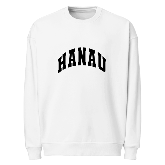 Hanau Sweatshirt mit Varsity3-Design (Weiß)