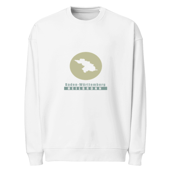 Heilbronn Sweatshirt mit Minimal Moon-Design (Weiß)