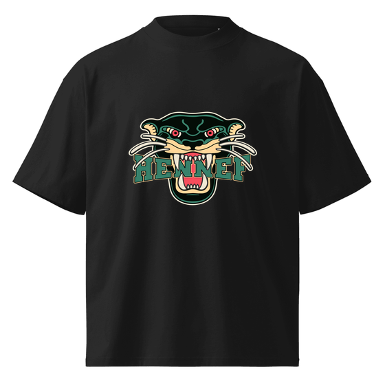 Hennef T-Shirt mit Panther-Design (Schwarz)