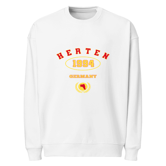 Herten Sweatshirt mit University 1994-Design (Weiß)