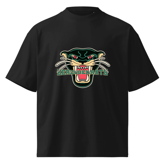 Herzogenrath T-Shirt mit Panther-Design (Schwarz)
