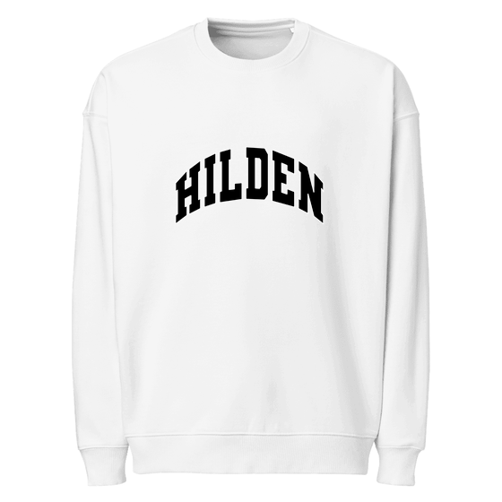 Hilden Sweatshirt mit Varsity3-Design (Weiß)