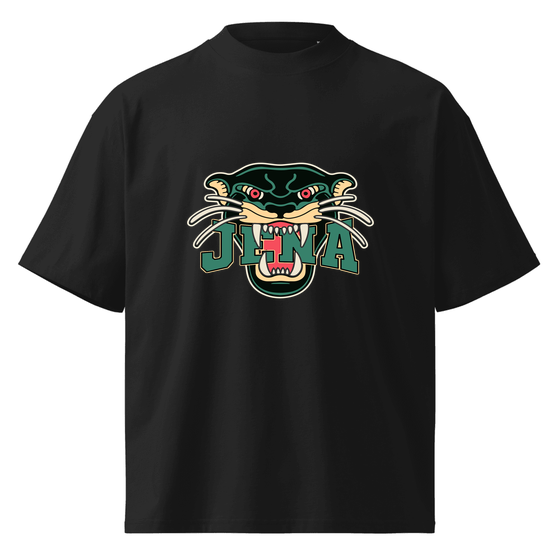 Jena T-Shirt mit Panther-Design (Schwarz)