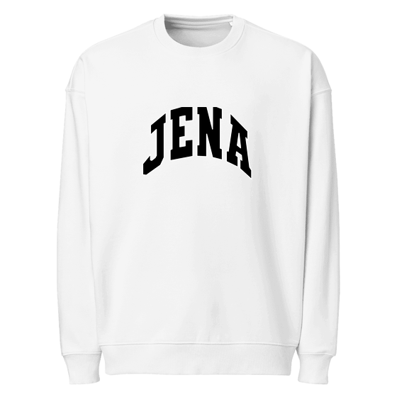 Jena Sweatshirt mit Varsity3-Design (Weiß)