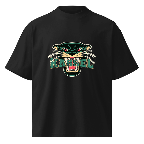 Kassel T-Shirt mit Panther-Design (Schwarz)