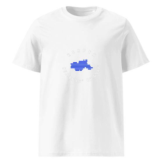 Kerpen T-Shirt mit Minimal Coordinates-Design (Weiß)