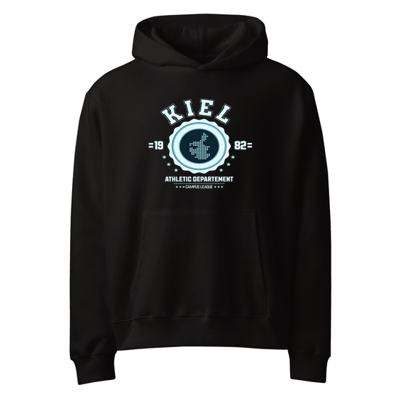Kiel Hoodie mit Varsity Hero-Design (Schwarz)