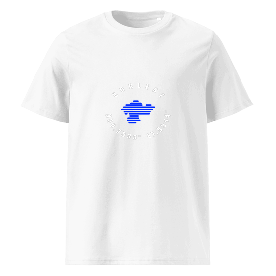 Koblenz T-Shirt mit Minimal Coordinates-Design (Weiß)