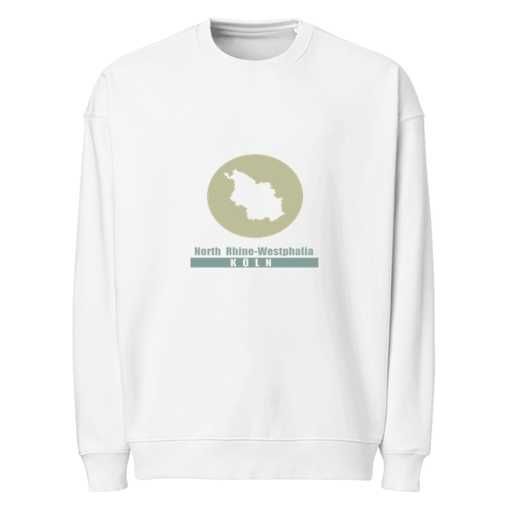 Köln Sweatshirt mit Minimal Moon-Design (Weiß)