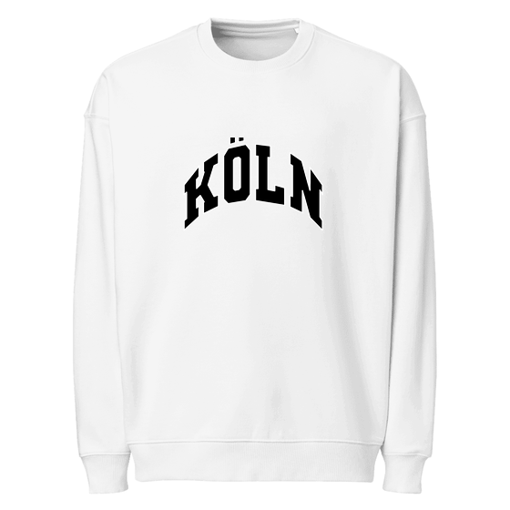 Köln Sweatshirt mit Varsity3-Design (Weiß)