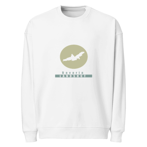 Landshut Sweatshirt mit Minimal Moon-Design (Weiß)