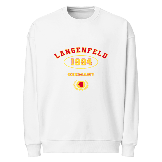Langenfeld Sweatshirt mit University 1994-Design (Weiß)