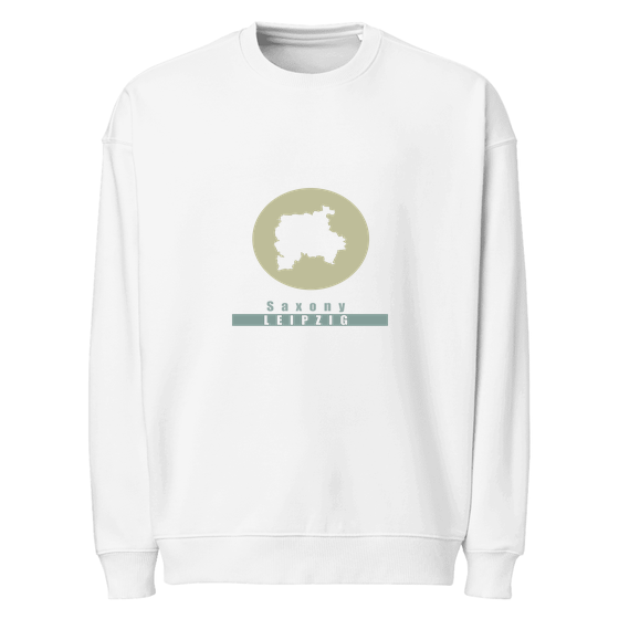 Leipzig Sweatshirt mit Minimal Moon-Design (Weiß)