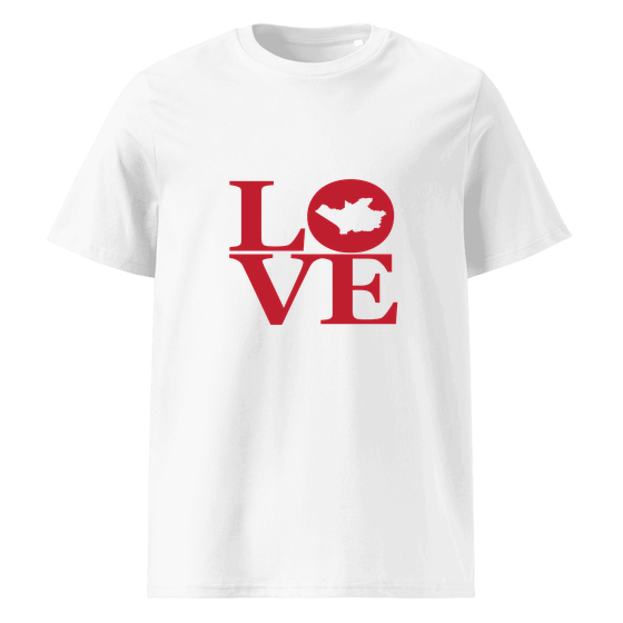 Leverkusen T-Shirt mit Love-Design (Weiß)
