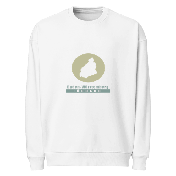 Lörrach Sweatshirt mit Minimal Moon-Design (Weiß)